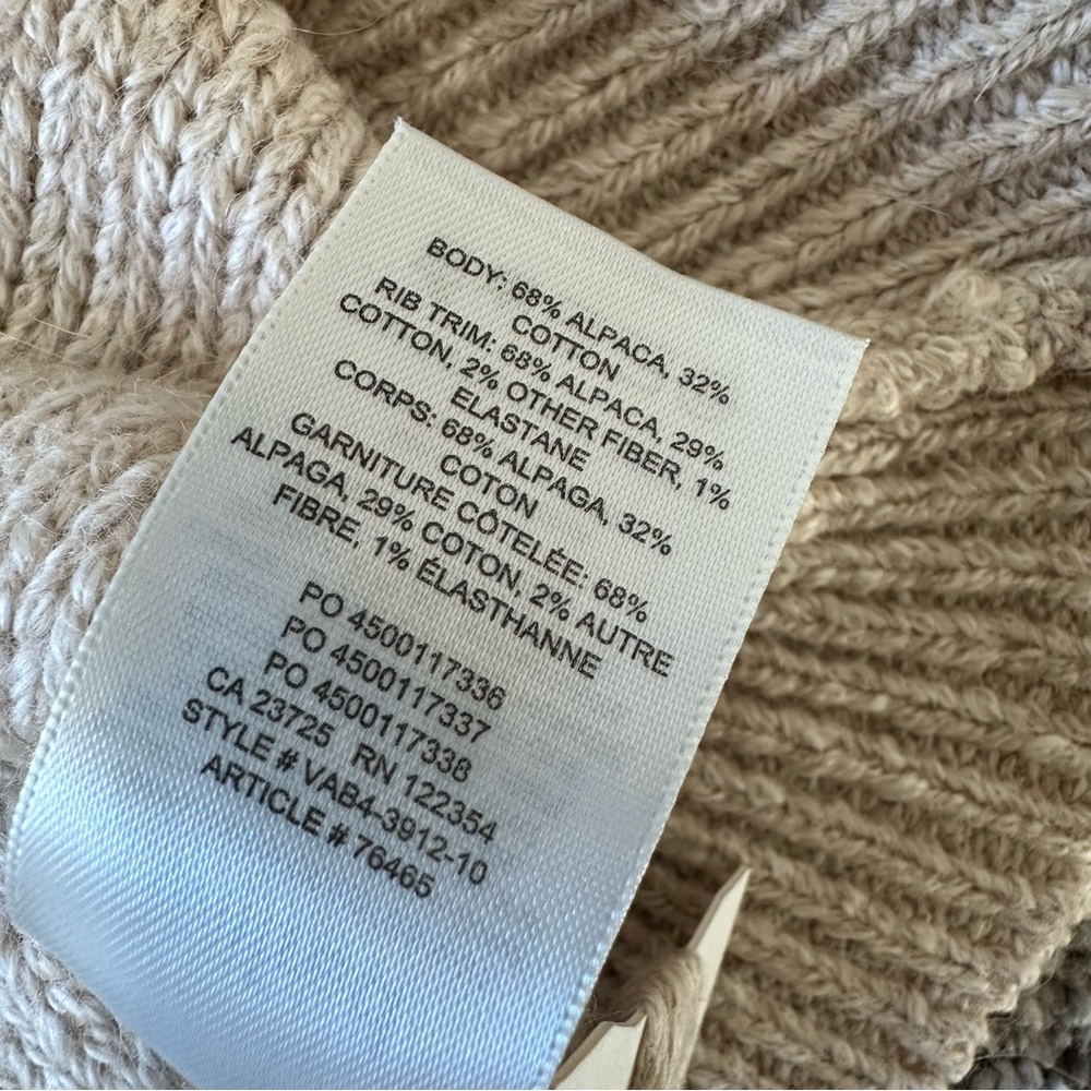 Wilfred Atwood Sweater Size XS Tan - Picture 8 of 11
